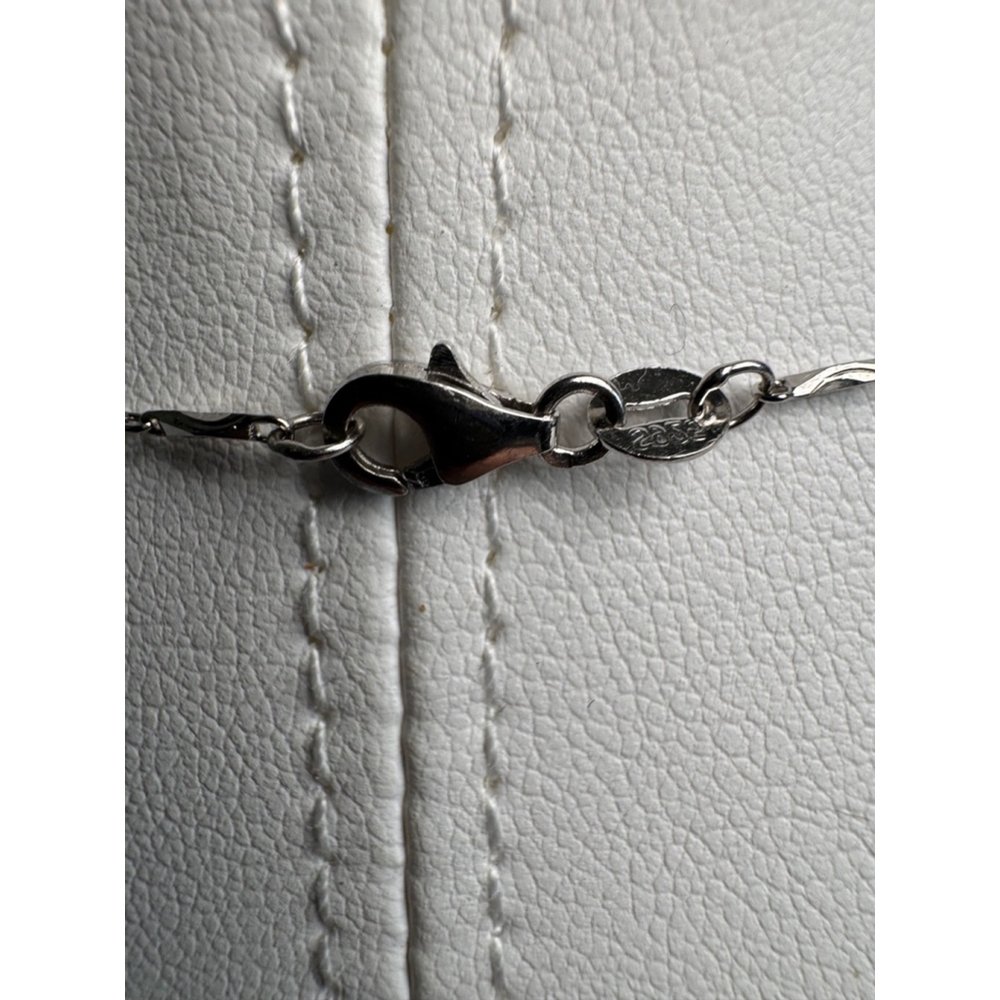 Women's Unbranded Swan 18” Necklace 925 sterling Silver opal inlaid segments - Picture 4 of 9